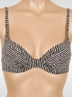 Watercult Bikini-Oberteil Beach Safari 7342-001 Black Zebra 42C